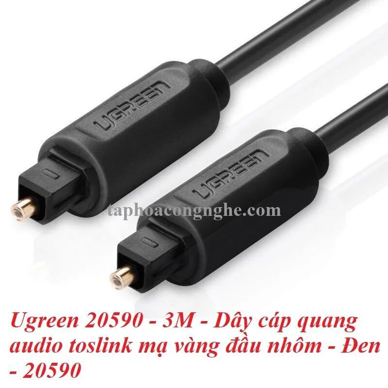 Ugreen 20590 3M Đen Dây cáp quang âm thanh 2 đầu dương 20590 30020590